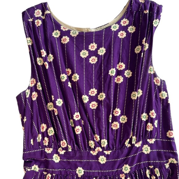 Emily and Fin  Purple retro fit and flare dress - Picture 2 of 9